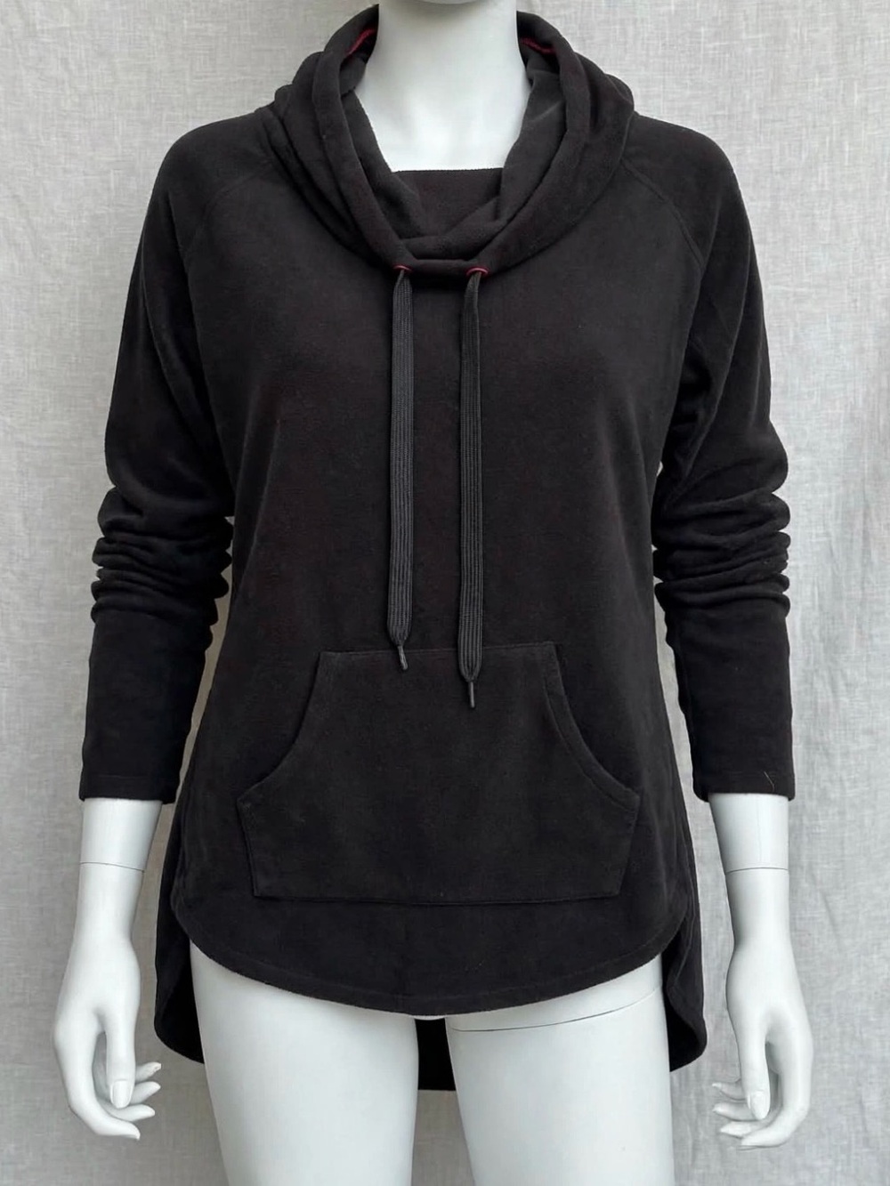 City Streets Black Cowl Neck Hooded Pullover